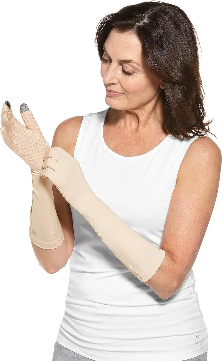 Coolibar UPF 50  Unisex Bona UV Mid Length Gloves - Sun Protective