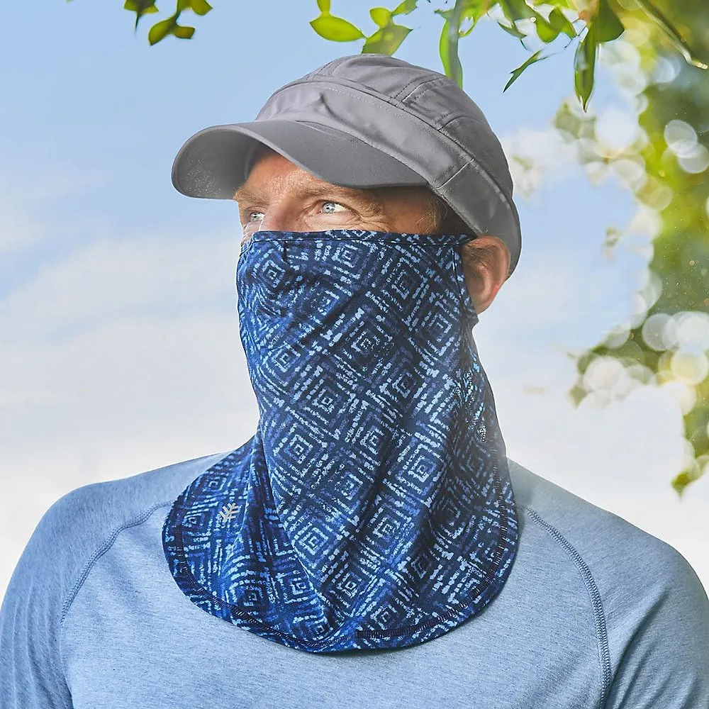 Coolibar UPF 50  Unisex Crestone UV Face Mask, Sleek Grey, Small/Medium, Solid - Sun Protective
