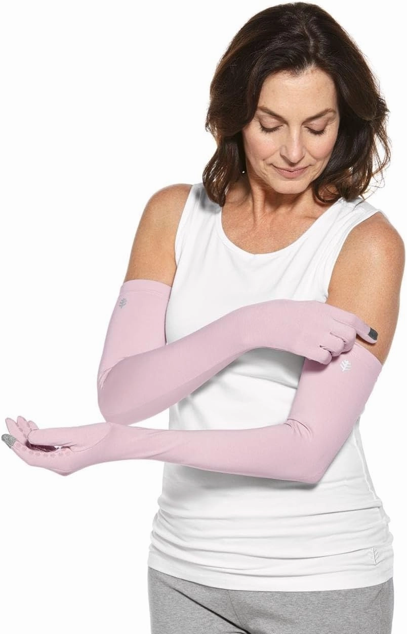 Coolibar UPF 50  Men's Women's Culebra UV Long Sun Gloves - Sun Protective