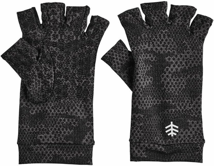 Coolibar UPF 50  Men's Women's Ouray UV Fingerless Sun Gloves - Sun Protective
