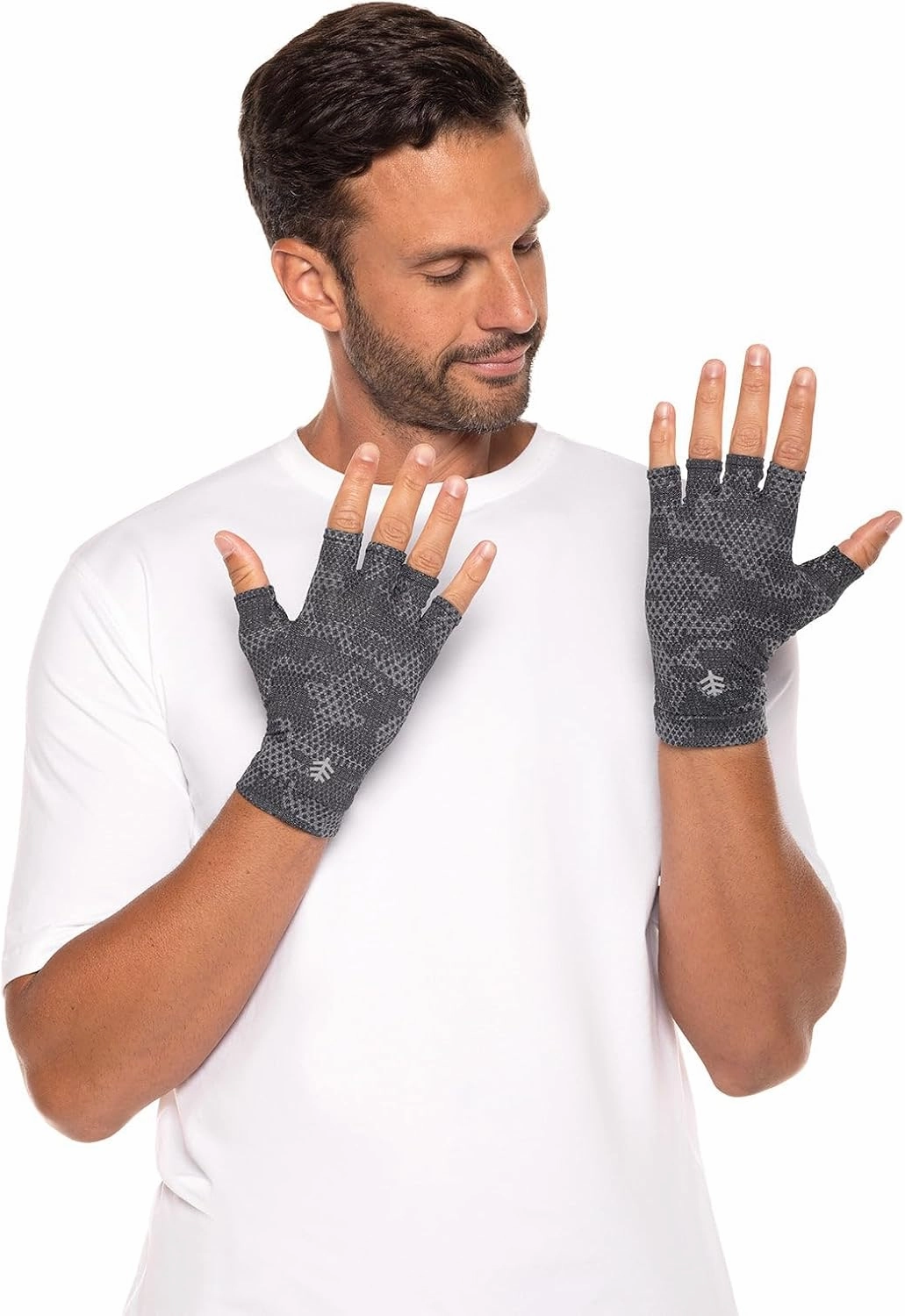Coolibar UPF 50  Men's Women's Ouray UV Fingerless Sun Gloves - Sun Protective