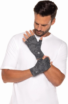 Coolibar UPF 50  Men's Women's Ouray UV Fingerless Sun Gloves - Sun Protective