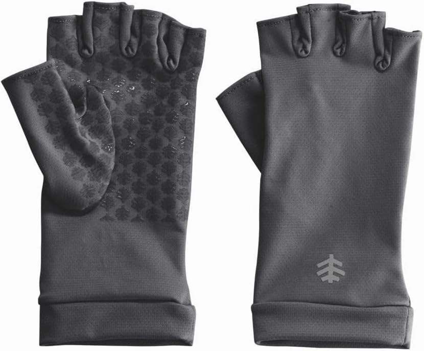Coolibar UPF 50  Men's Women's Ouray UV Fingerless Sun Gloves - Sun Protective