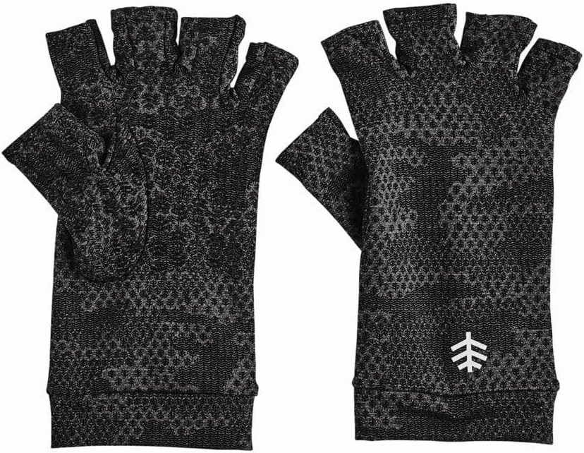 Coolibar UPF 50  Men's Women's Ouray UV Fingerless Sun Gloves - Sun Protective