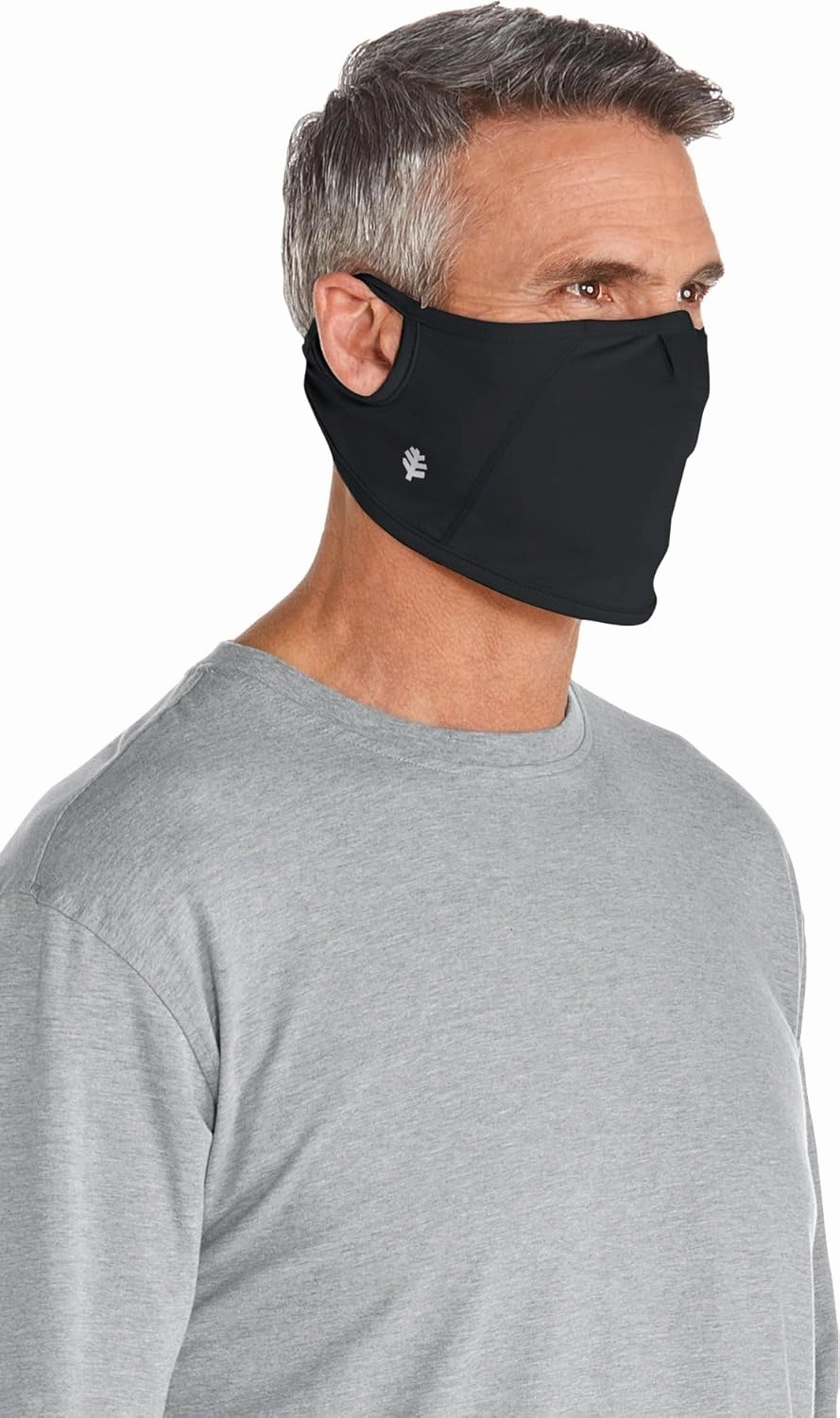 Coolibar UPF 50  Unisex Blackburn UV Mask, Sleek Grey, Small/Medium, Solid - Sun Protective