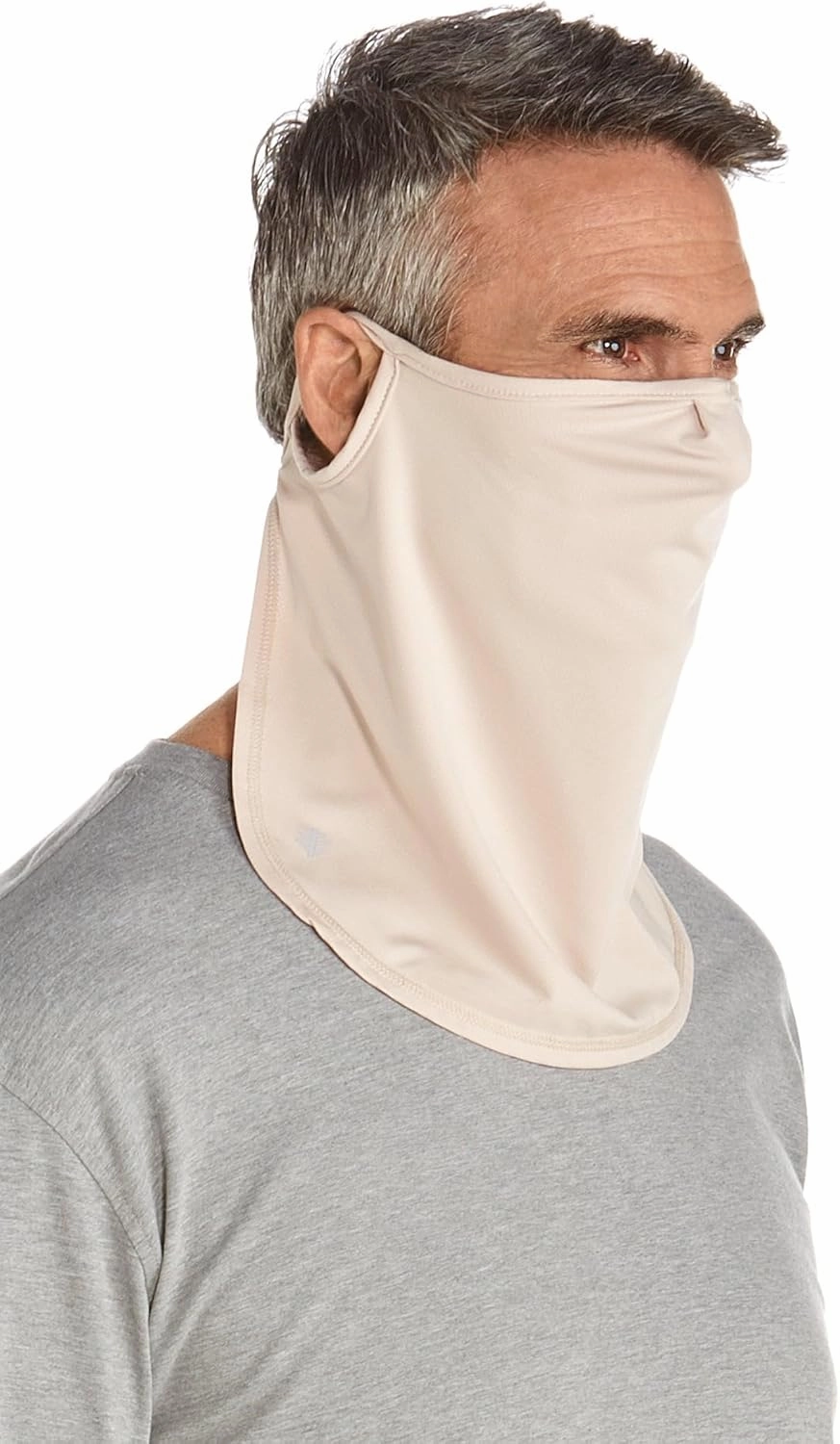 Coolibar UPF 50  Unisex Crestone UV Face Mask, Sleek Grey, Small/Medium, Solid - Sun Protective