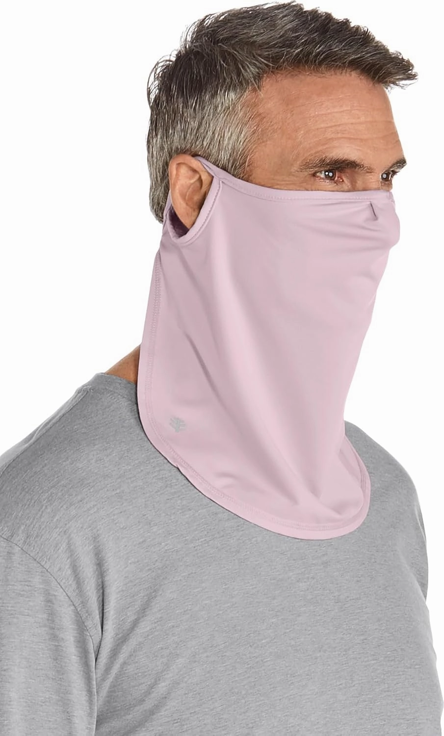Coolibar UPF 50  Unisex Crestone UV Face Mask, Sleek Grey, Small/Medium, Solid - Sun Protective