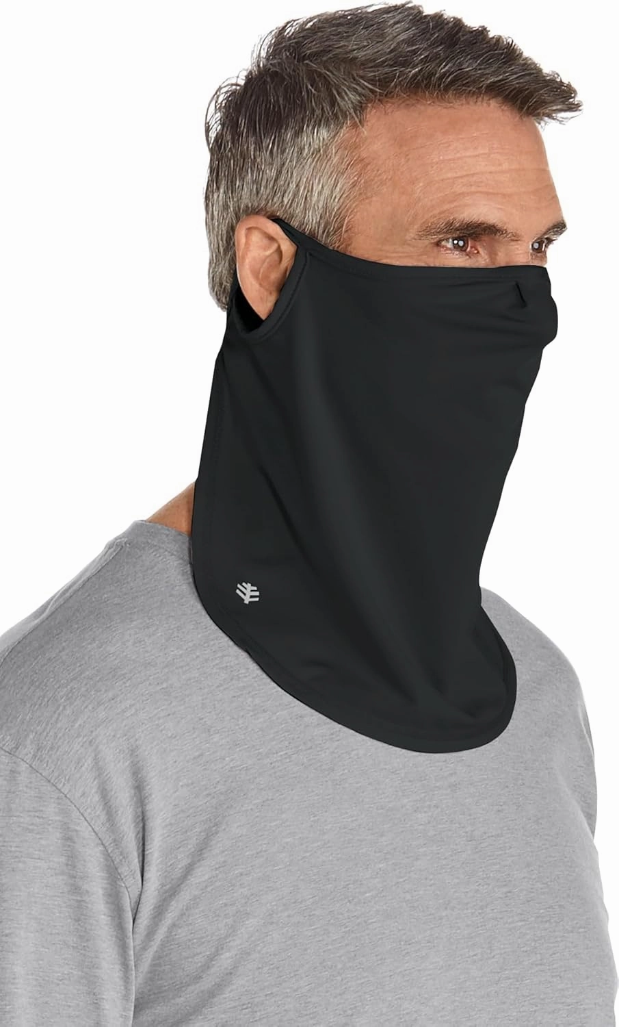 Coolibar UPF 50  Unisex Crestone UV Face Mask, Sleek Grey, Small/Medium, Solid - Sun Protective