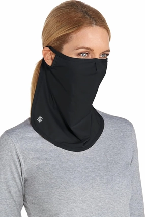 Coolibar UPF 50  Unisex Crestone UV Face Mask, Sleek Grey, Small/Medium, Solid - Sun Protective