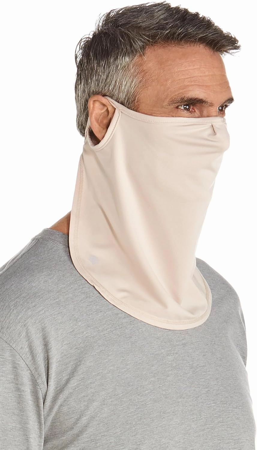 Coolibar UPF 50  Unisex Crestone UV Face Mask, Sleek Grey, Small/Medium, Solid - Sun Protective
