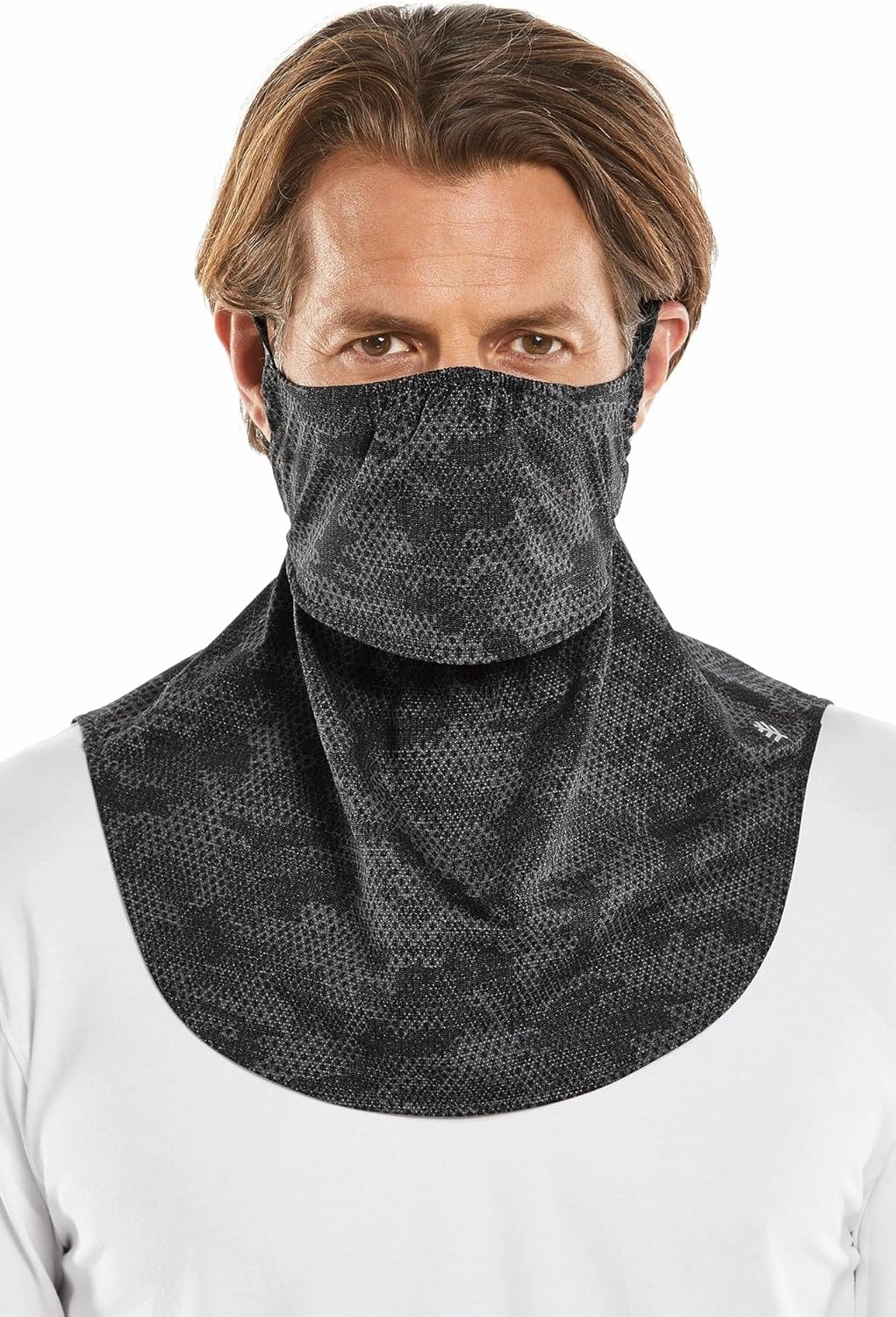 Coolibar UPF 50  Unisex Crestone UV Face Mask, Sleek Grey, Small/Medium, Solid - Sun Protective