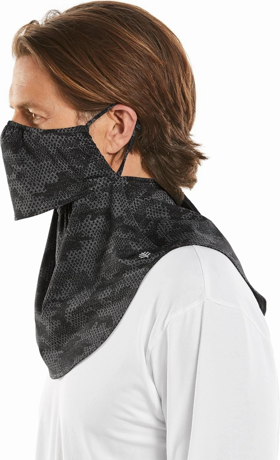 Coolibar UPF 50  Unisex Crestone UV Face Mask, Sleek Grey, Small/Medium, Solid - Sun Protective