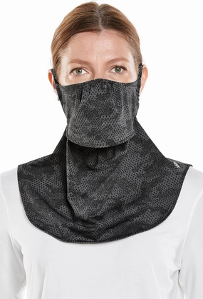 Coolibar UPF 50  Unisex Crestone UV Face Mask, Sleek Grey, Small/Medium, Solid - Sun Protective