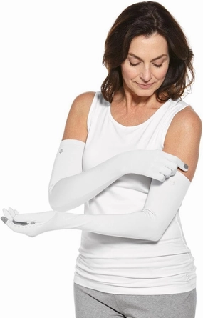 Coolibar UPF 50  Unisex Culebra UV Long Gloves, Sleek Grey, X-Small, Solid - Sun Protective