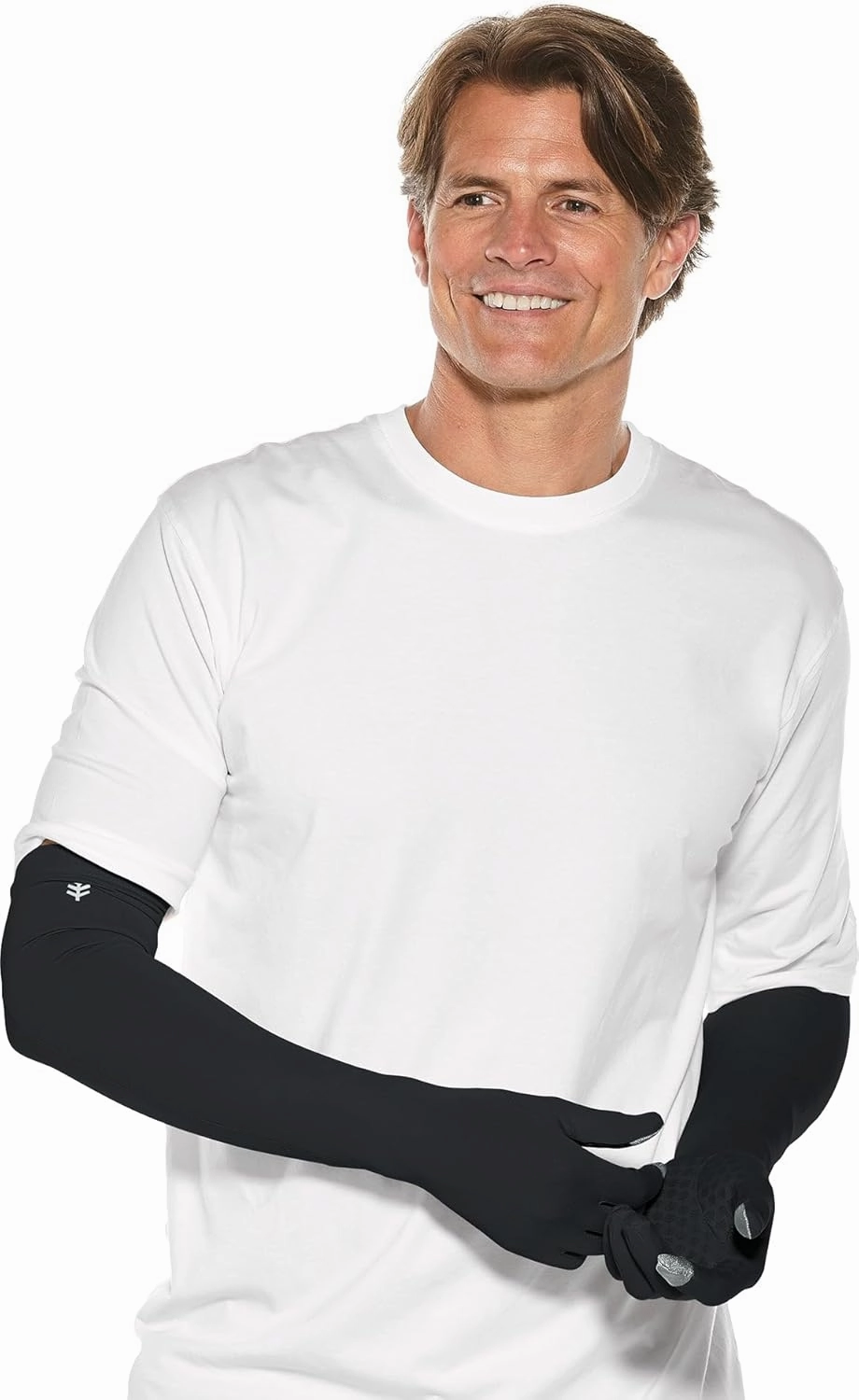 Coolibar UPF 50  Unisex Culebra UV Long Gloves, Sleek Grey, X-Small, Solid - Sun Protective