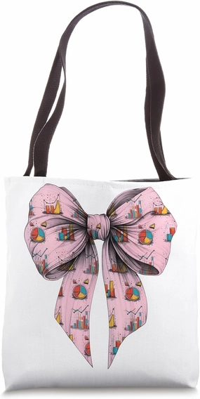 Coquette Bow Data Scientist Data Science Statistics Analyst Tote Bag