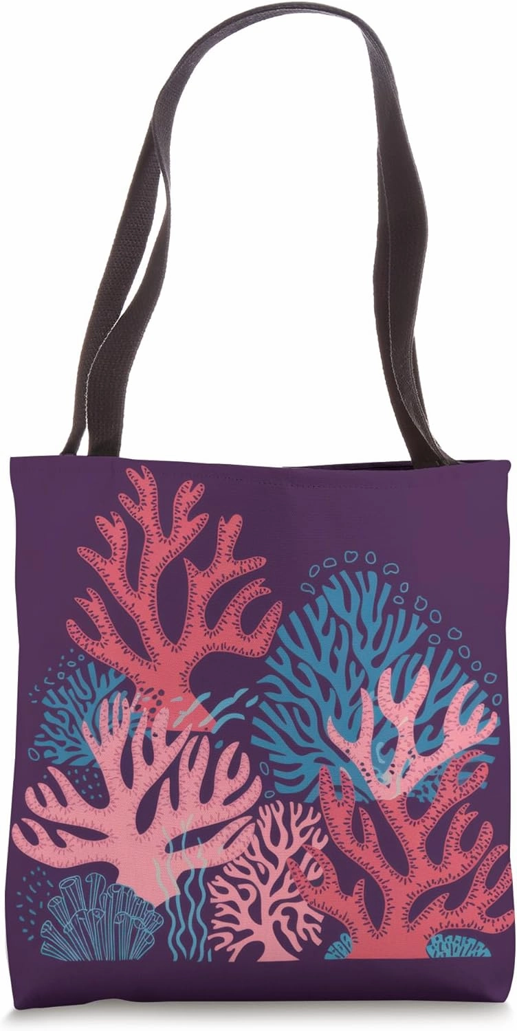 Coral Sea Ocean Plankton Pattern Turquoise Science Tote Bag