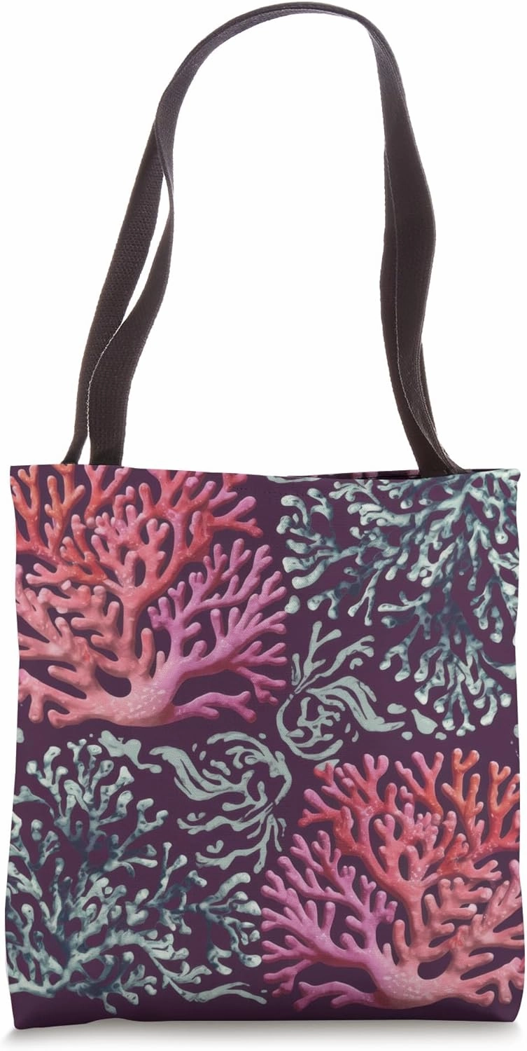 Coral Sea Ocean Plankton Pattern Turquoise Science Tote Bag