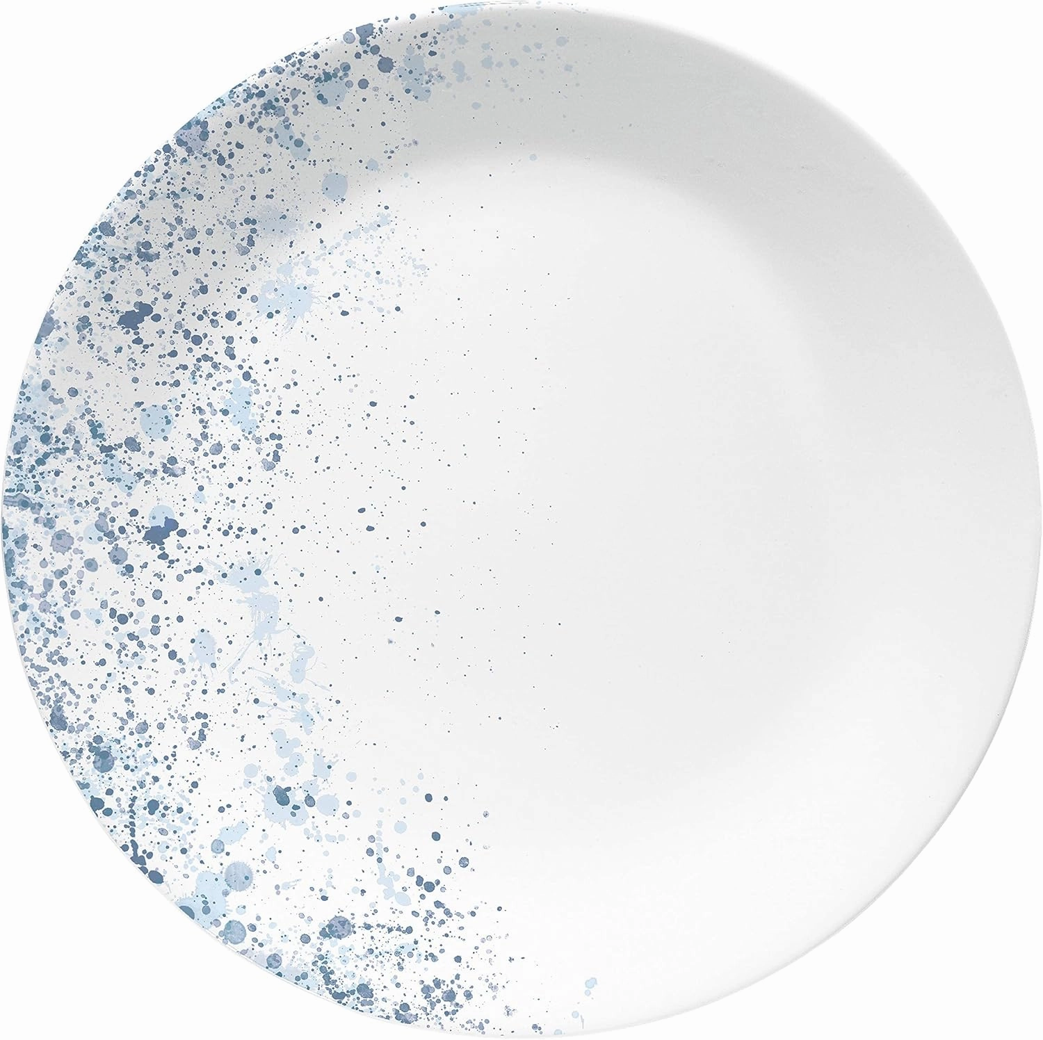 Corelle Vitrelle 18-Piece Service for 6 Dinnerware Set Triple Layer Glass and Chip Resistant, Lightweight Round Plates and Bowls Set, Indigo Speckle