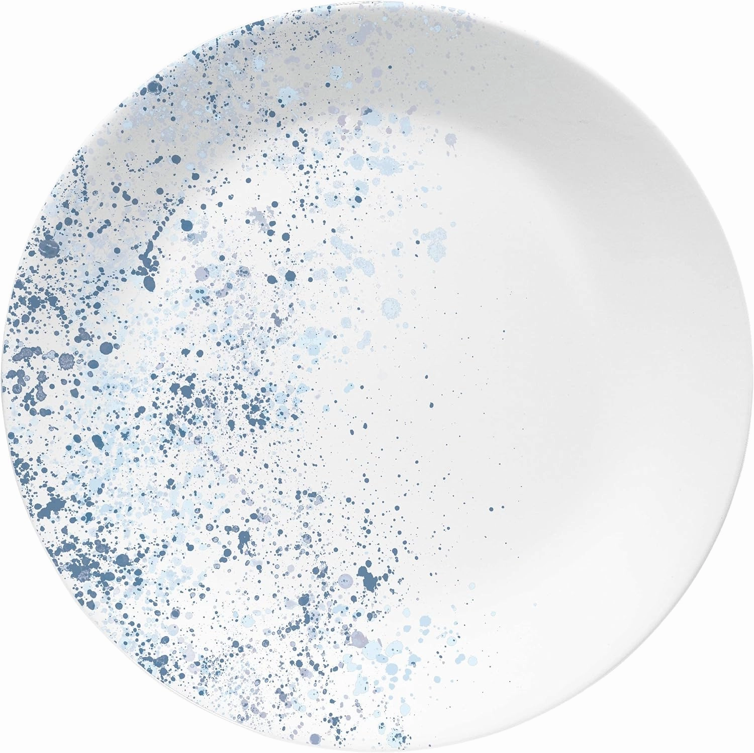 Corelle Vitrelle 18-Piece Service for 6 Dinnerware Set Triple Layer Glass and Chip Resistant, Lightweight Round Plates and Bowls Set, Indigo Speckle