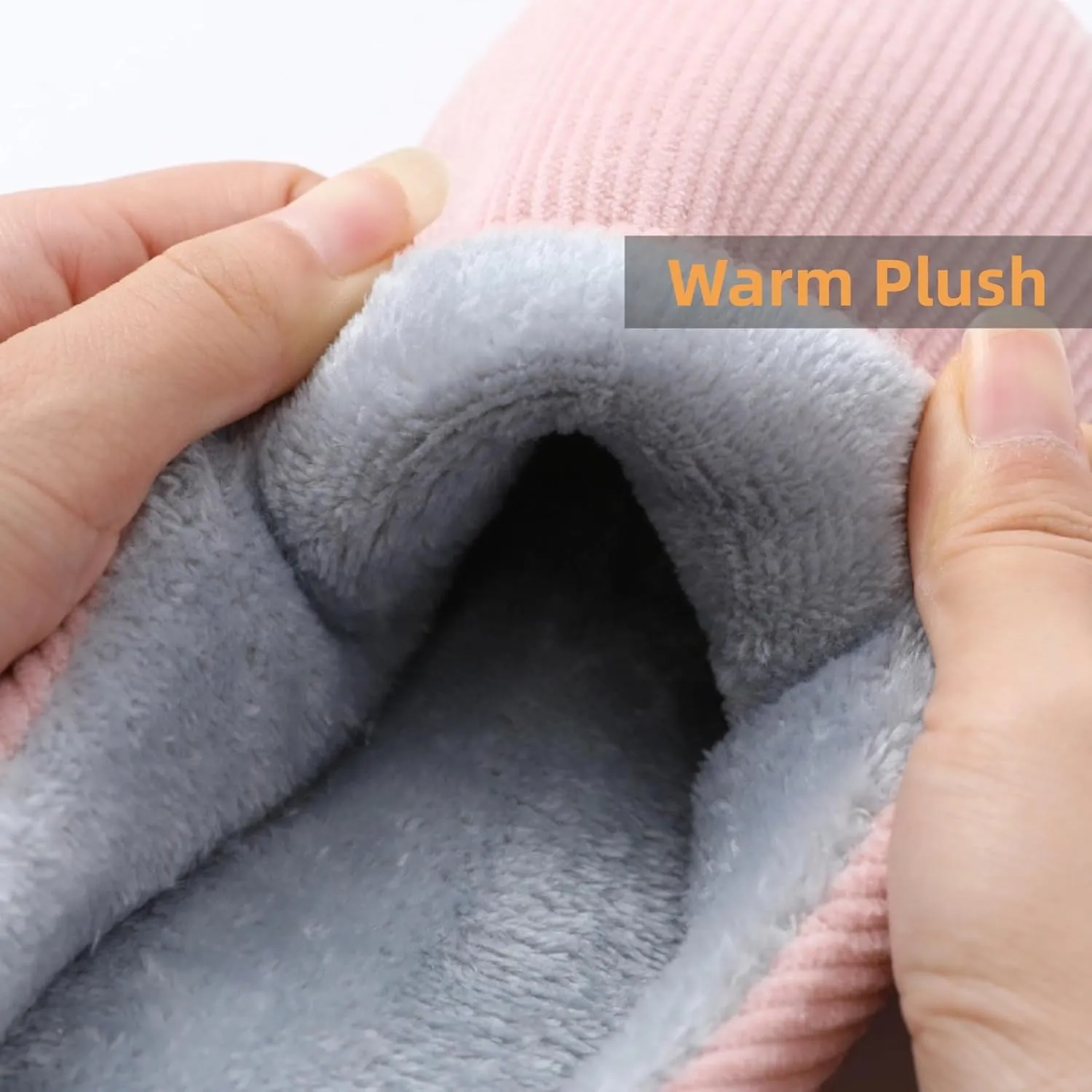 Cotton Slippers Women Men Plush Couples Home Slippers Fluffy Winter Warm Slippers Slip-On House Slippers Fuzzy Anti-Skid Indoor Outdoor Shoes Cozy Bedroom Slippers