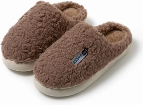 Couples Autumn and Winter Indoor Home Plush Warm Couple Comfortable Soft Soled Plush Cotton Shoes Anti Slip Thick Soled Slippers for Girls and Women Made of Plush