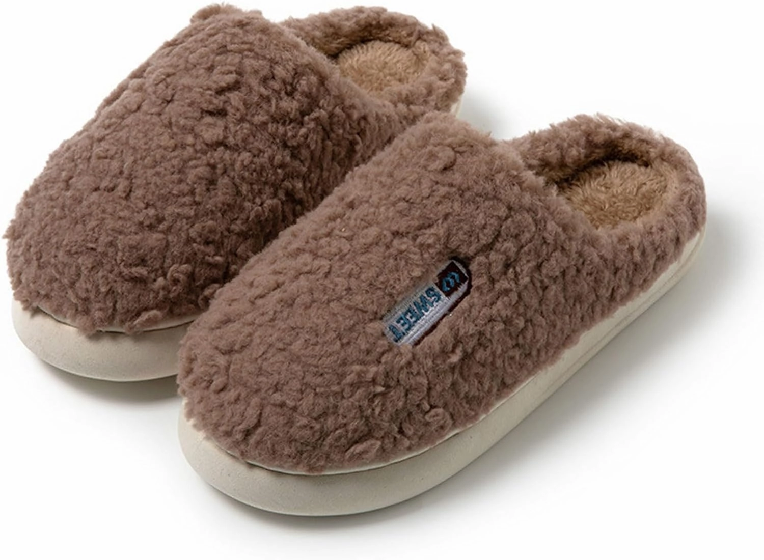 Couples Autumn and Winter Indoor Home Plush Warm Couple Comfortable Soft Soled Plush Cotton Shoes Anti Slip Thick Soled Slippers for Girls and Women Made of Plush