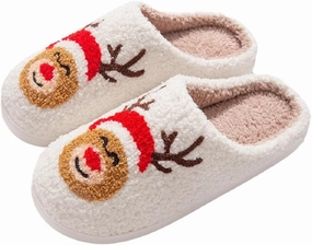 Cozy Furry Slippers for Women & Men, Bear Paw, Cat, Halloween, Christmas Designs, Warm Indoor Non-Slip Winter House Shoes