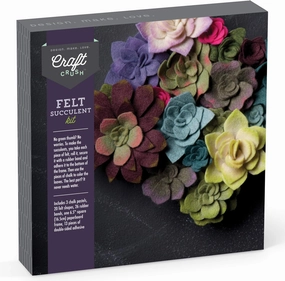 Craft Crush — Felt Succulents Craft Kit — Display Kit — Fun & Easy — Ages 13 , Small