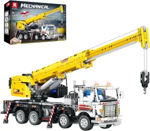 Crane Building Block Set 22007, Remote Control Crane Toy with Multiple Function Switching, Mechanical Construction Truck Model Building Kit, Gift for Boys and Girls Ages 14 , 2023 Pieces