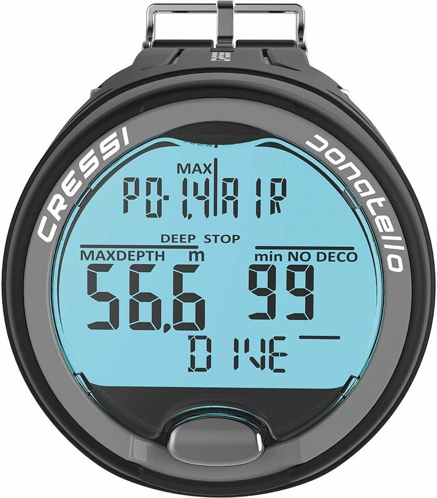 Cressi Scuba Diving Computer for Beginners - 4-Dive Modes: Air • Nitrox • Gauge • Free - Long Battery Life - Strong Backlit Display - Donatello: Made in Italy