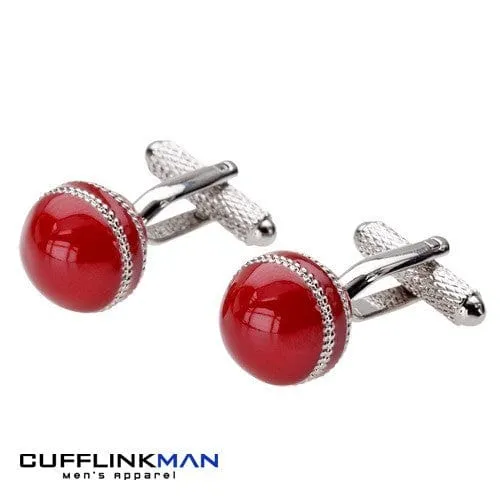 Cricket Cufflinks 3 Pairs Gift Set