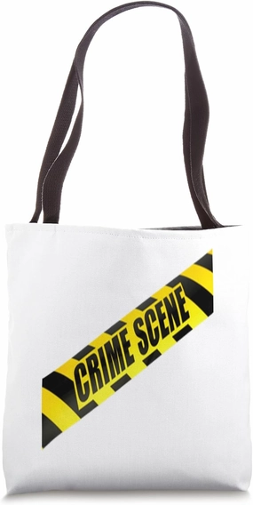 Crime Scene Forensic Tape Police Science Investigator Tote Bag