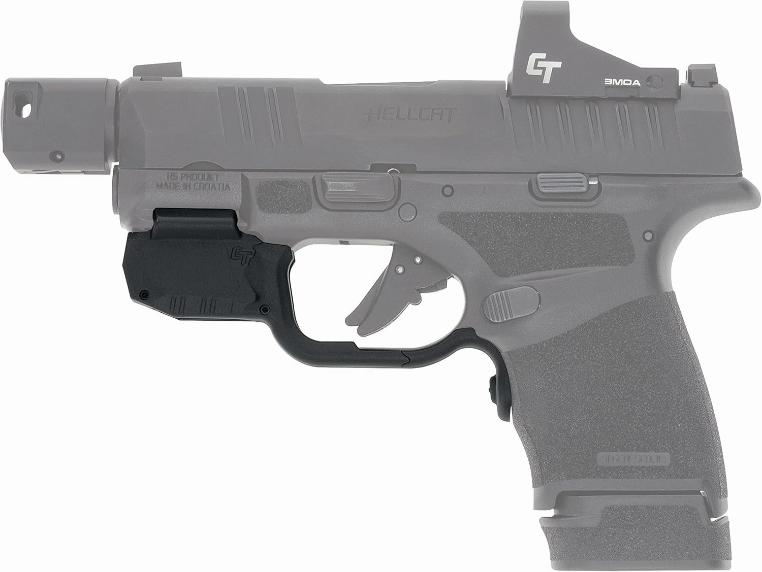 Crimson Trace Laserguard Hellcat with Instinctive Activation for Springfield Armory Hellcat Pistols, Defensive Shooting and Competition