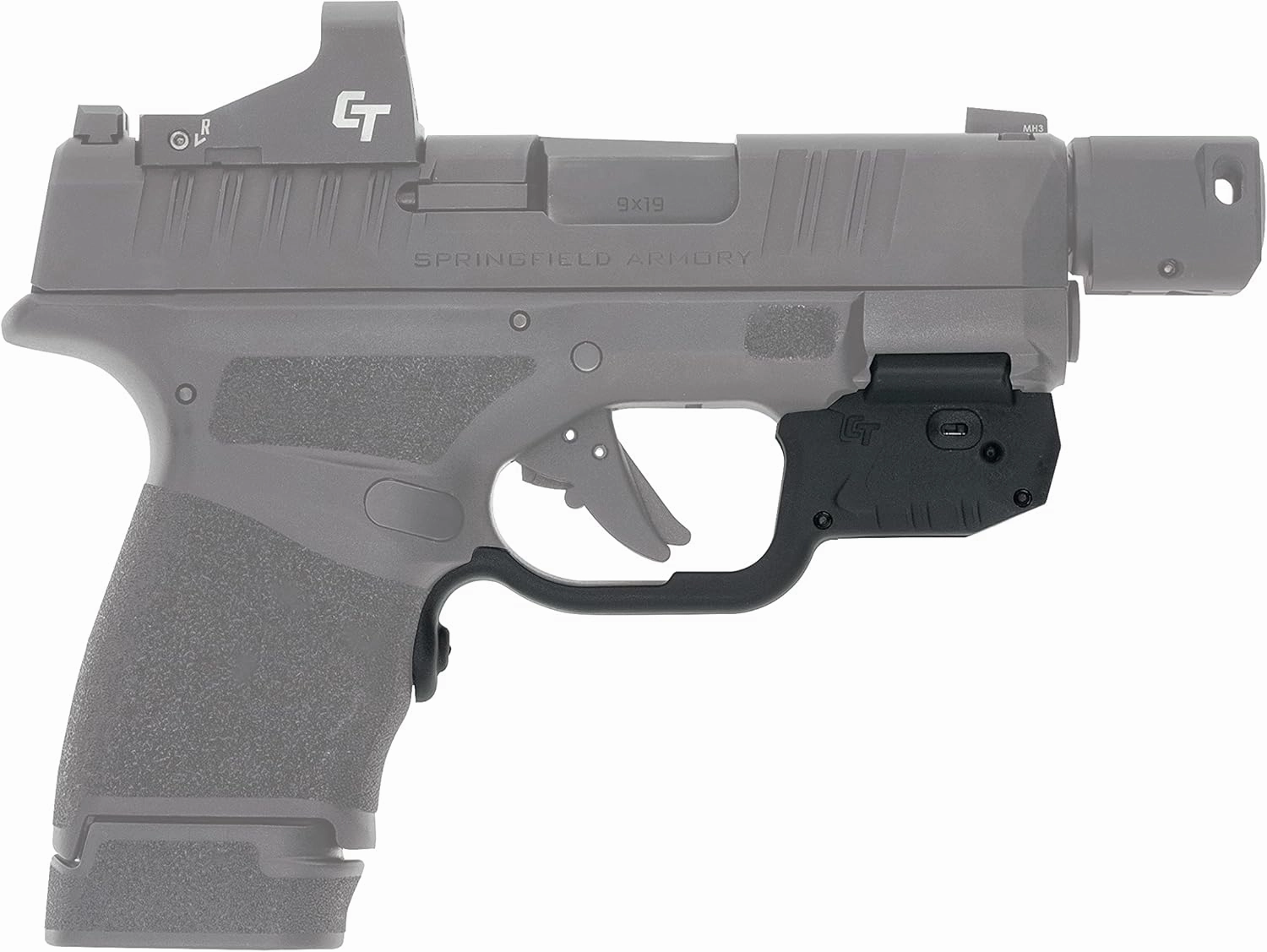 Crimson Trace Laserguard Hellcat with Instinctive Activation for Springfield Armory Hellcat Pistols, Defensive Shooting and Competition