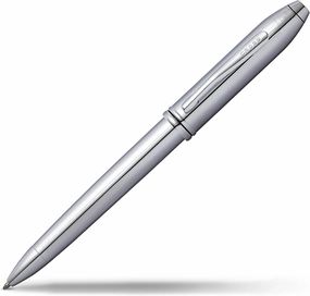Cross Townsend Refillable Ballpoint Pen Presented in a Luxury Gift Box - Medium Point, Black Ink, Lustrous Chrome