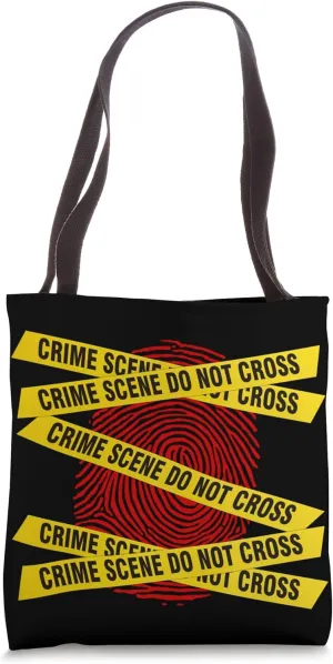 CSI - Forensic Science, Police Detective - Red Fingerprint Tote Bag