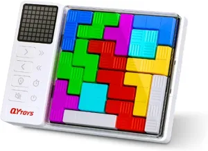 Cuberspeed Smart 3D Russian Blocks Puzzle with 3000 Questions Challenges Brain Teasers Toy Tangram Jigsaw Intelligence Colorful 3D Russian Blocks Educational Game Gift for Kids