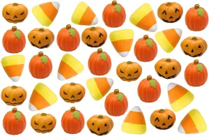 Curious Minds Busy Bags Set of 36 Halloween Stress Ball Set - Pumpkin, Jack-o-Lantern, Candy Corn Party Favor, Small Novelty Toy Prize Assortment Gifts (3 Dozen)