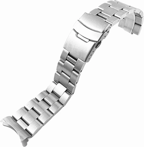Curved End Stainless Steel Metal Watch Band Replacement Bands 18mm 22mm 20mm Men Woman Universal Quick Change Bracelet