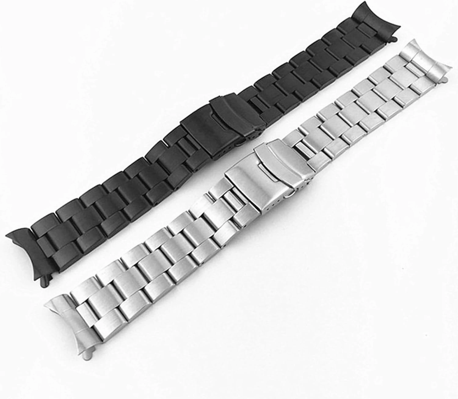 Curved End Stainless Steel Metal Watch Band Replacement Bands 18mm 22mm 20mm Men Woman Universal Quick Change Bracelet