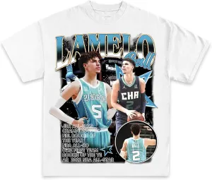 Custom Lamelo Ball Vintage Graphic Tee | Premium Quality Heavyweight Basketball Shirt for Adults & Kids