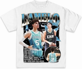 Custom Lamelo Ball Vintage Graphic Tee | Premium Quality Heavyweight Basketball Shirt for Adults & Kids