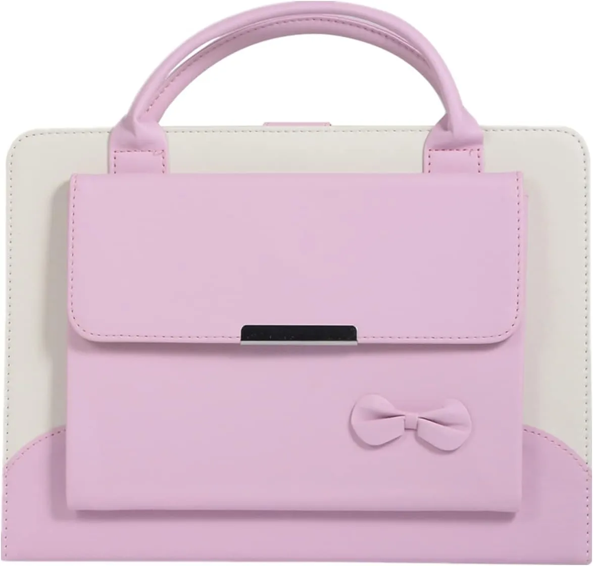 Cute Case for iPad 6th / 5th Generation 9.7 Inch 2018/2017 - iPad Air 2 / 1st - iPad Pro 9.7 2016, Smart Slim Handbag Leather Cover with Stand Pocket Hand Strap for Kids Girls Women,Pink