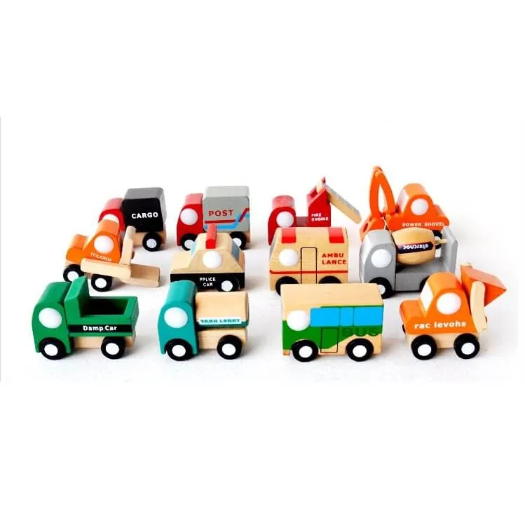 Cute Mini Wooden Car Toys For Kids