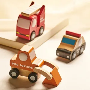 Cute Mini Wooden Car Toys For Kids