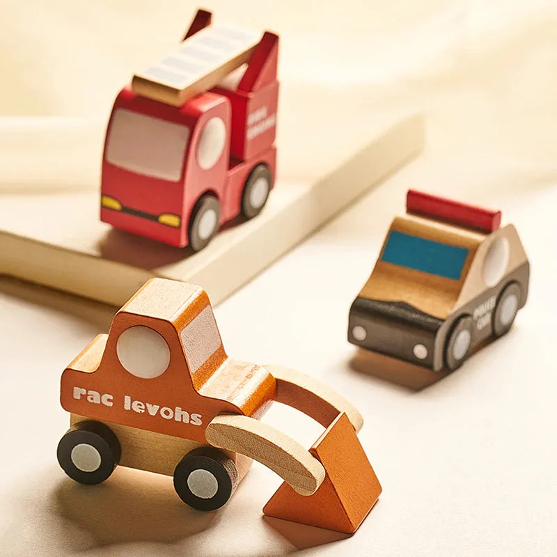 Cute Mini Wooden Car Toys For Kids
