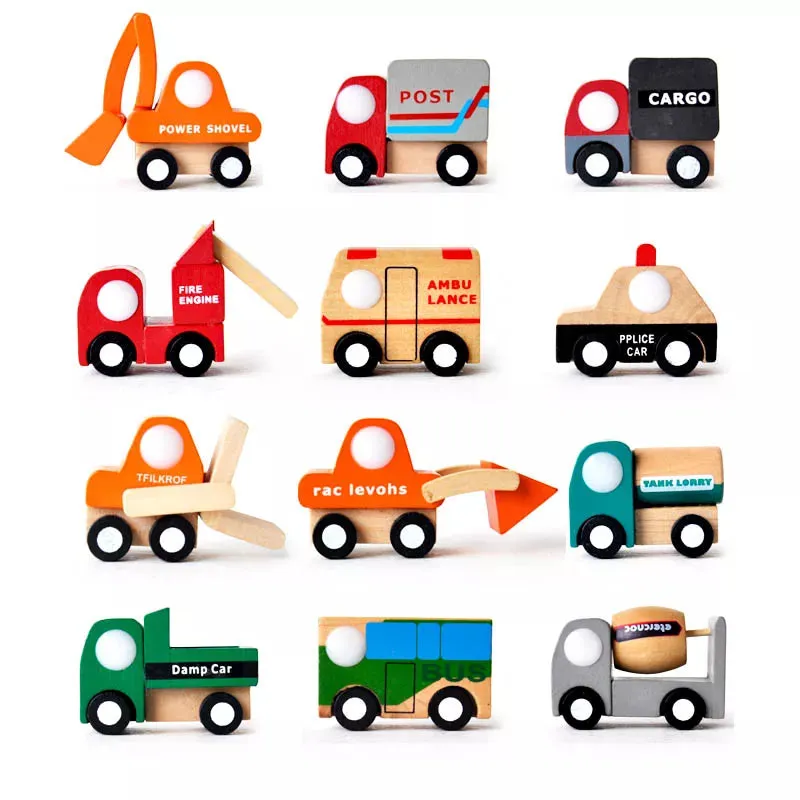 Cute Mini Wooden Car Toys For Kids