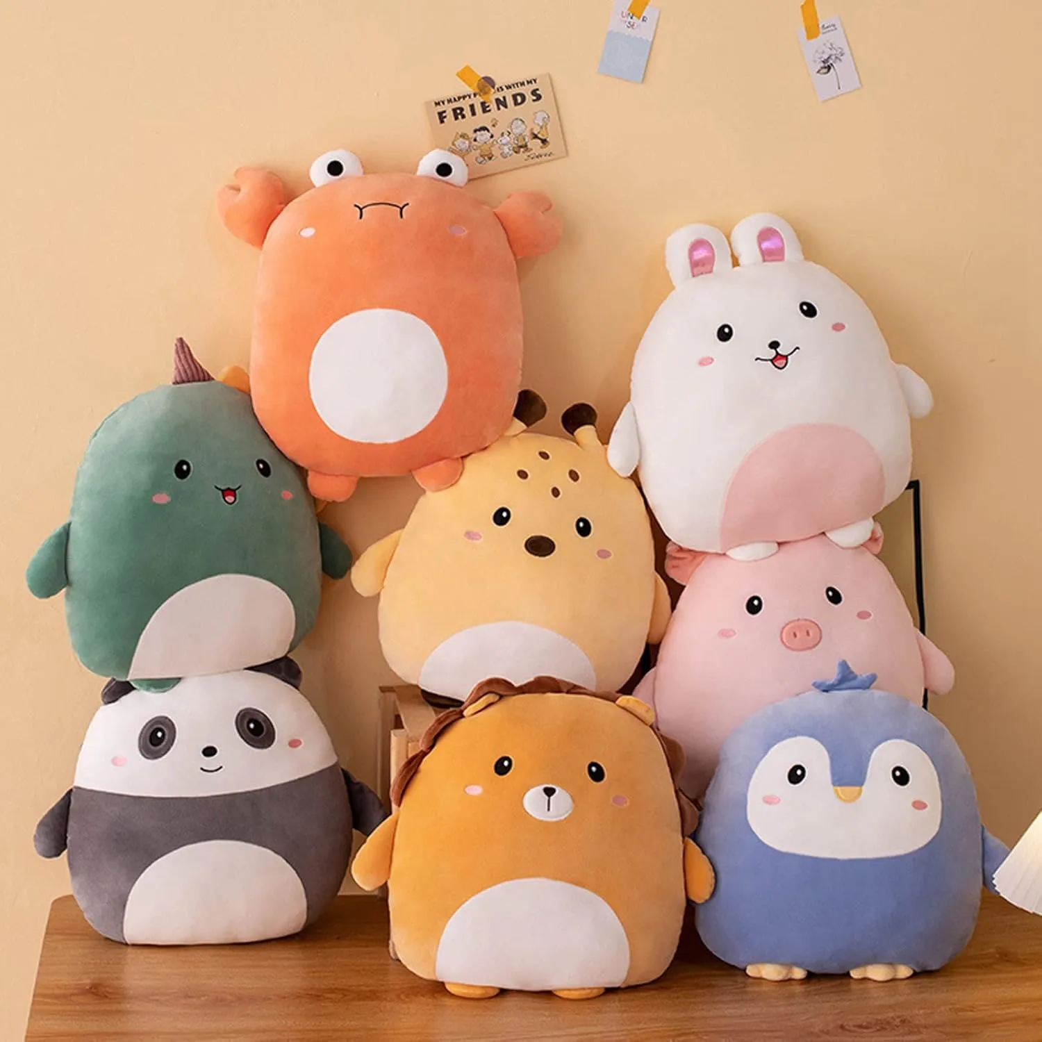 Cute Panda Plush Pillow, 16 inch Panda Stuffed Animal Toy Kawaii Panda Plushies Hugging Pillow Gifts for Room Decor Kids Birthday Valentine