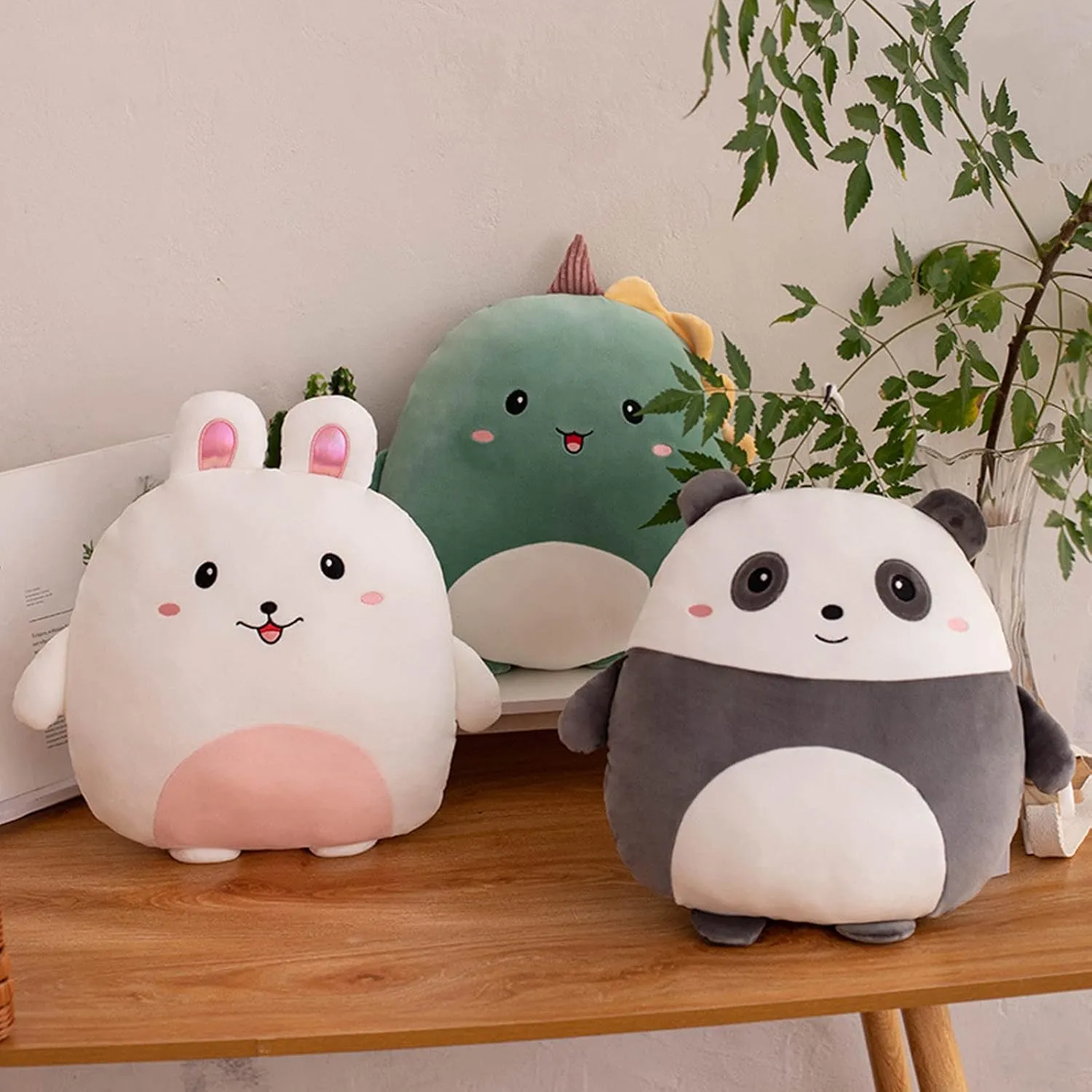 Cute Panda Plush Pillow, 16 inch Panda Stuffed Animal Toy Kawaii Panda Plushies Hugging Pillow Gifts for Room Decor Kids Birthday Valentine
